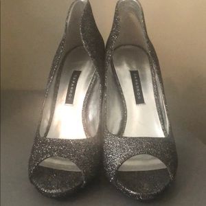 Caparros black glitter heels